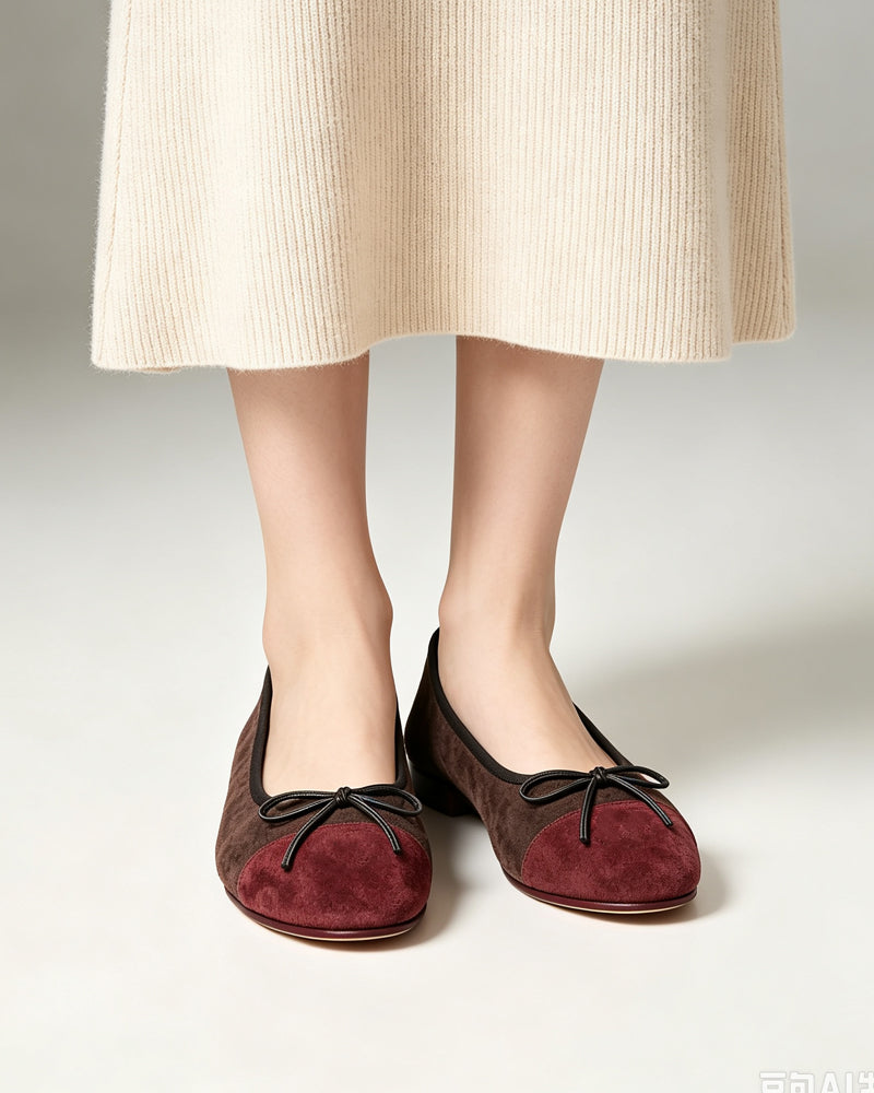 Chic-Daily-Suede-Colorblock-Ballet-Flats-5
