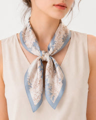 Women's Printed Mulberry Silk Square Scarf