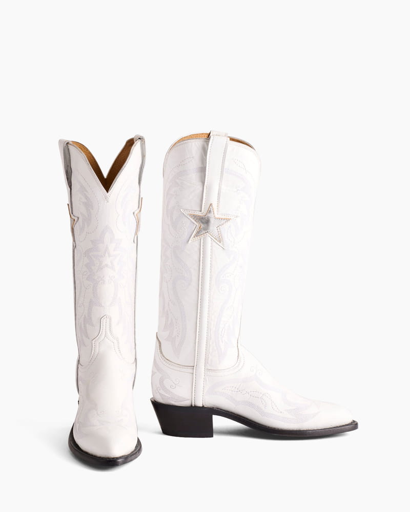 Women's Star Embellished Leather Western Boot
