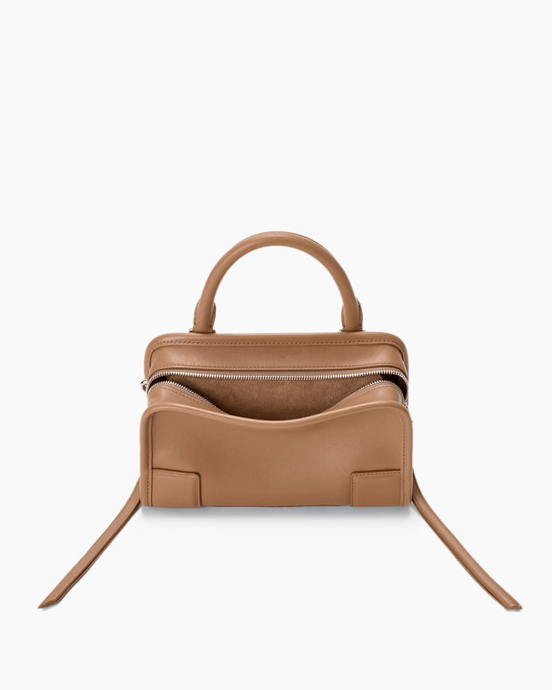 Mini Nappa Leather Convertible Top-Handle Bag