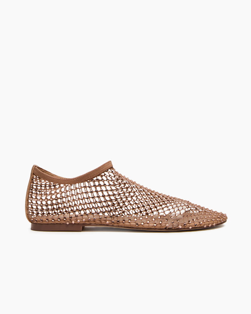 Women's Rhinestone Mesh Ballet Flats