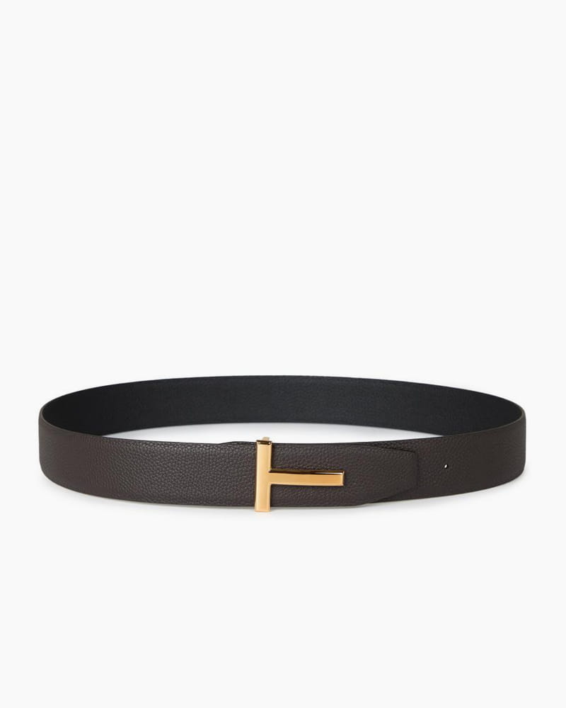 Classic Daily Wear T-Buckle Reversible Leather Belt