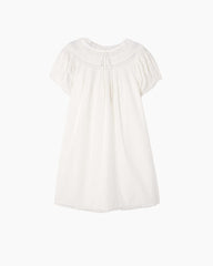 Lace Trim Cotton Mini Dress