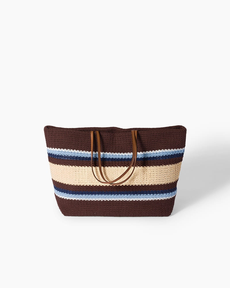 Summer Vacation Raffia Effect Woven Beach Bag