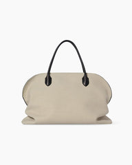 Soft Structured Canvas Leather Handle Tote