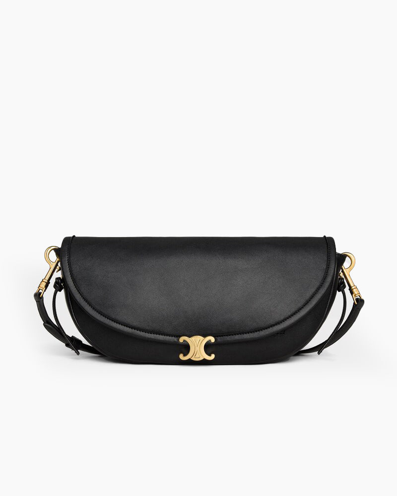Timeless Leather Crescent Shoulder Bag
