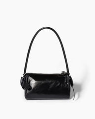 Compact Nappa Leather Bow-Accent Pouch Handbag