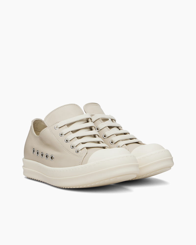 Women's Leather Cap Toe Platform Lace-Up Sneakers