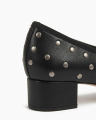 Refined Office Bow Leather Ballet Low-Heel Pumps