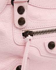 Blush Pink Studded Leather Mini Tote