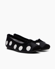 Satin Polka Dot Ballet Flats