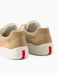 Men's Modern Suede Lace-Up Sneaker With Rubber Sole