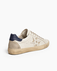Urban Stroll Star Antiquing Detail Leather Sneakers