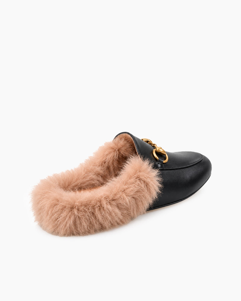 Cozy-Lounge-Faux-Fur-Lined-Backless-Mule-Slippers-4