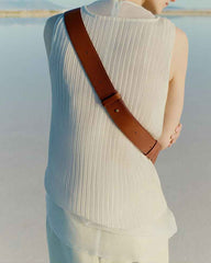 [S-Tier] Nappa Leather Folded Crescent Crossbody Belt Bag