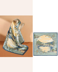 Women's Gallery Visit Artistic Landscape Silk Scarf