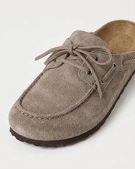 Men's Boat-Style Suede Mule Shoes