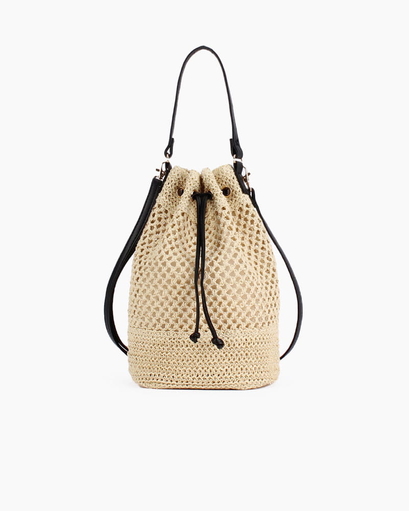 Artisan Crochet Raffia Bucket Bag