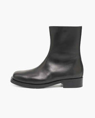 Men's Black Leather Boots for Modern Daily Uniforms