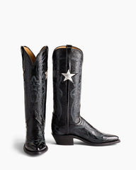 Women's Star Embellished Leather Western Boot