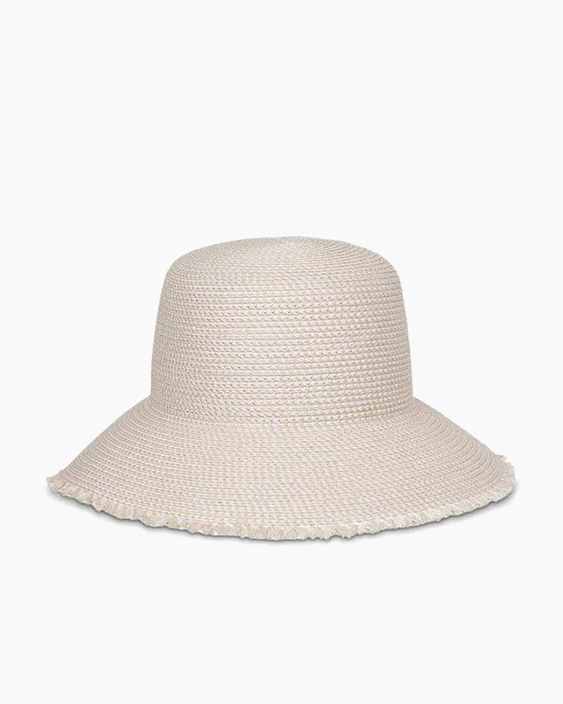 Frayed Edge Woven Straw Sun Hat