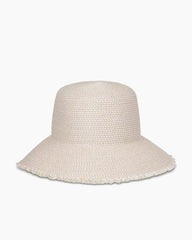 Frayed Edge Woven Straw Sun Hat