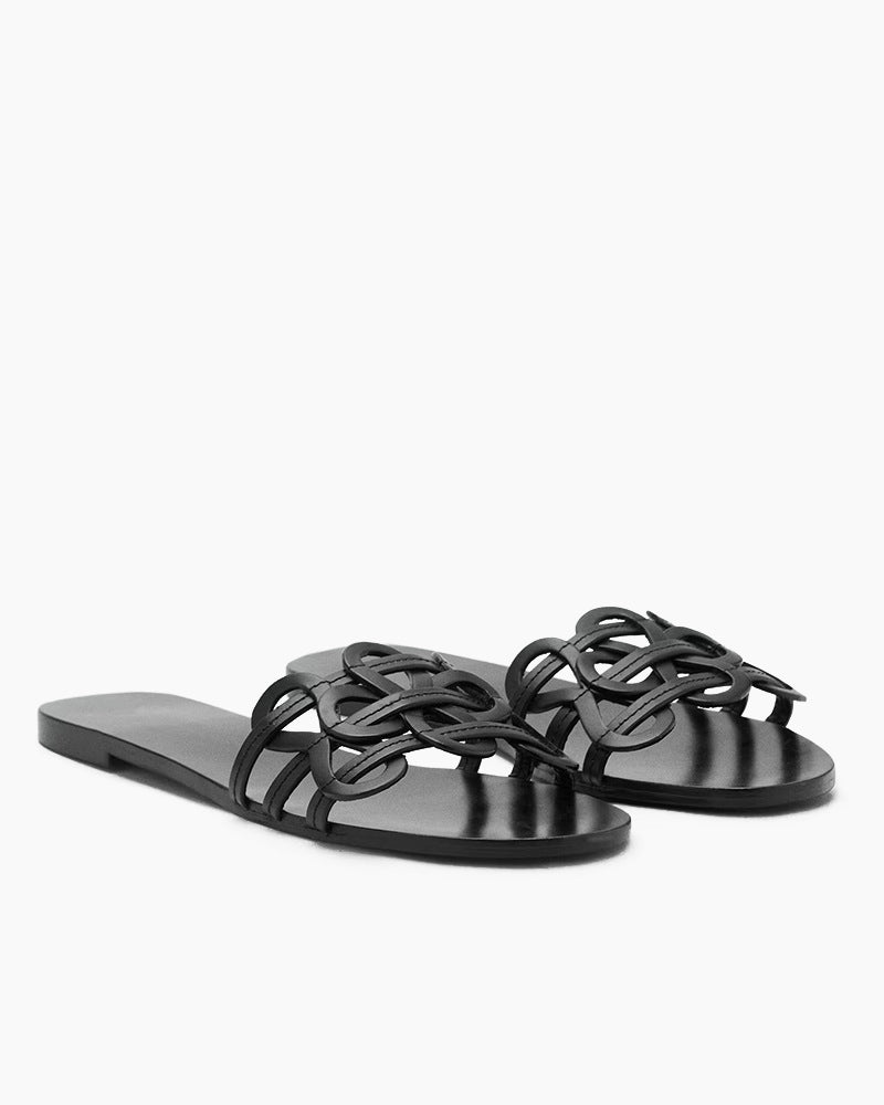 Casual Beach Cutout Flat Slide Sandal