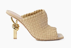 (Clean Up - US 7) Women's Beige Woven Mules