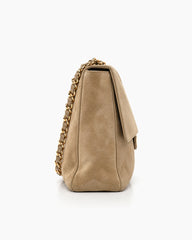 City Stroll Quilted Suede Chain Shoulder Bag