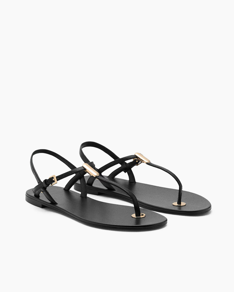 Minimalist City Beach Flat Strappy Sandal