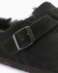 Cozy Shearling Lined Suede Clogs