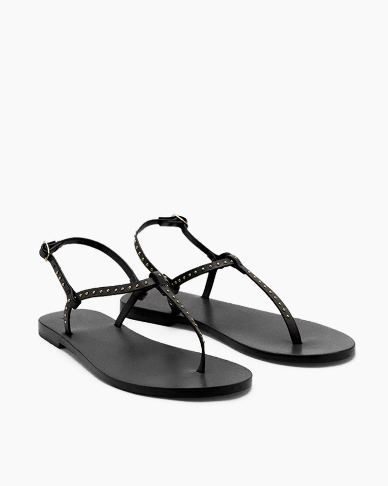 Casual Beach Studded Flat Strappy Sandal