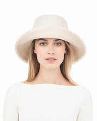 Frayed Edge Woven Straw Sun Hat