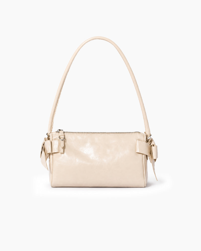 Cafe-Stroll-Shiny-Leather-Bow-Shoulder-Bag-1
