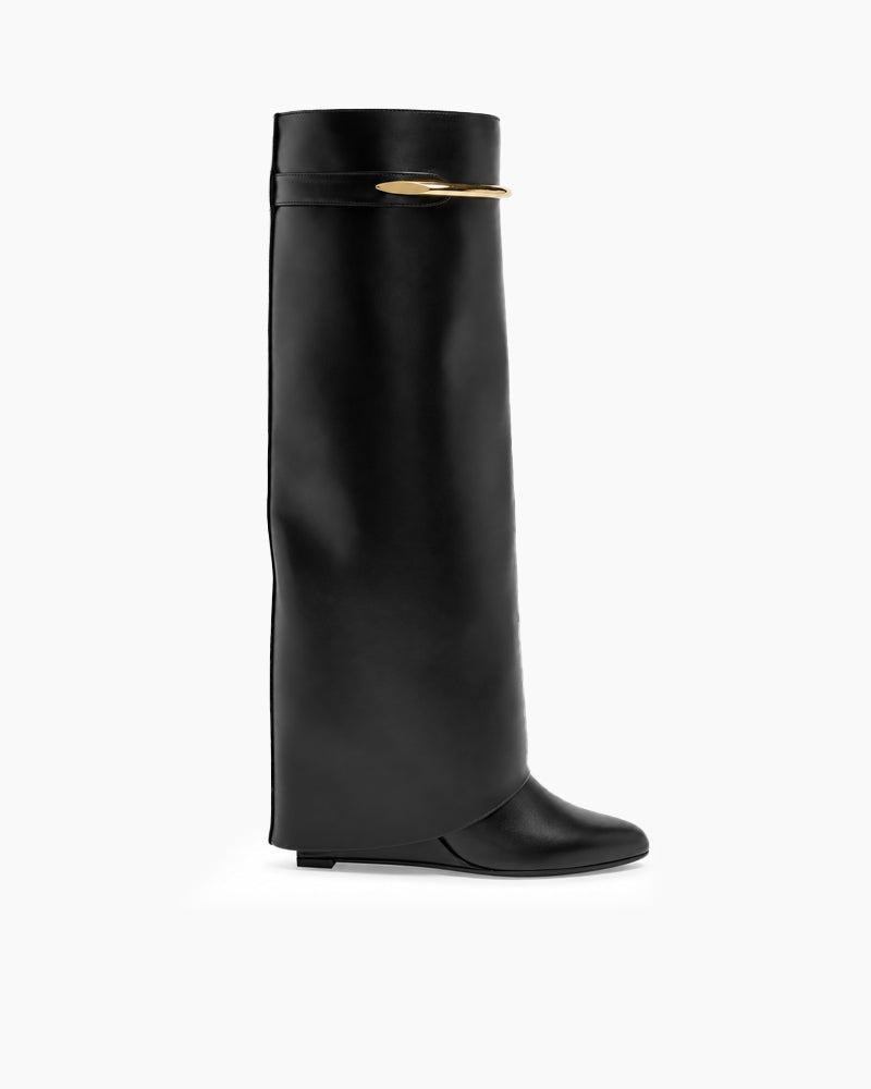 City-Promenade-Pointed-Toe-Metal-Accent-Wedge-Boots-2