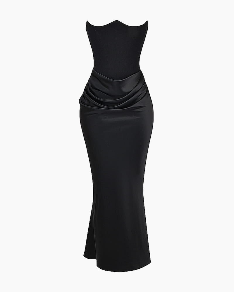 Garden-Soir¨¦e-Ivory-Strapless-Corset-Midi-Dress-4