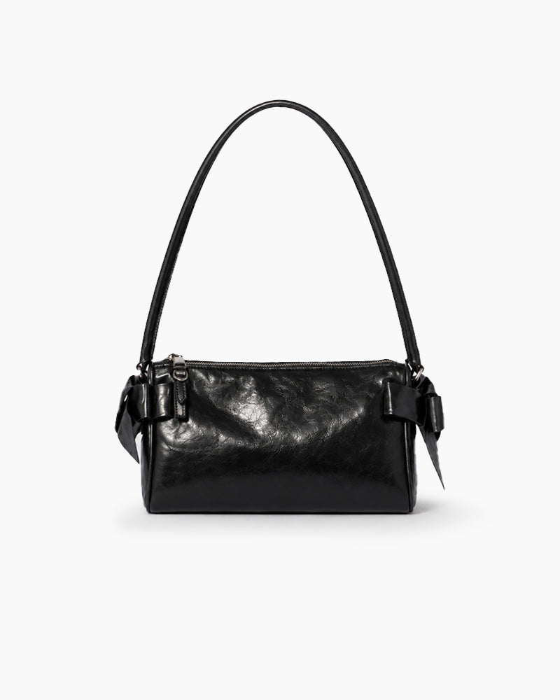 Cafe-Stroll-Shiny-Leather-Bow-Shoulder-Bag-9