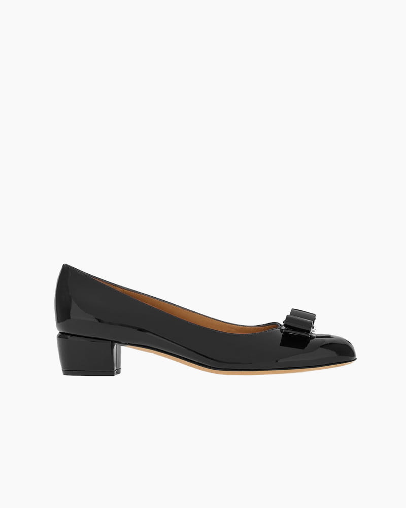 Elegant-Office-Day-Patent-Bow-Pumps-4