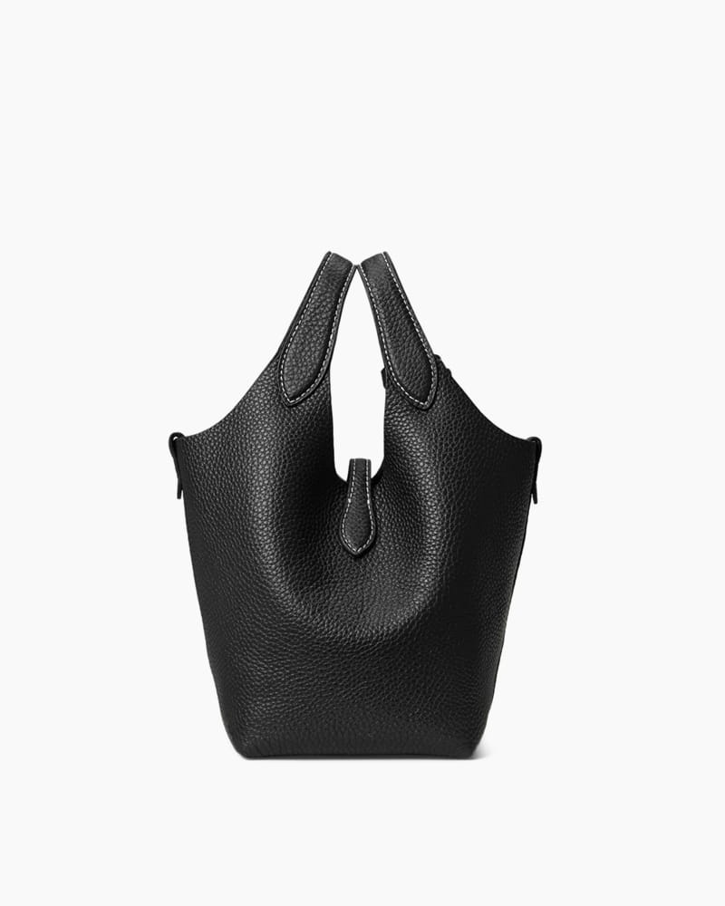 Everyday-City-Chic-Pebbled-Leather-Bucket-Handbag-4