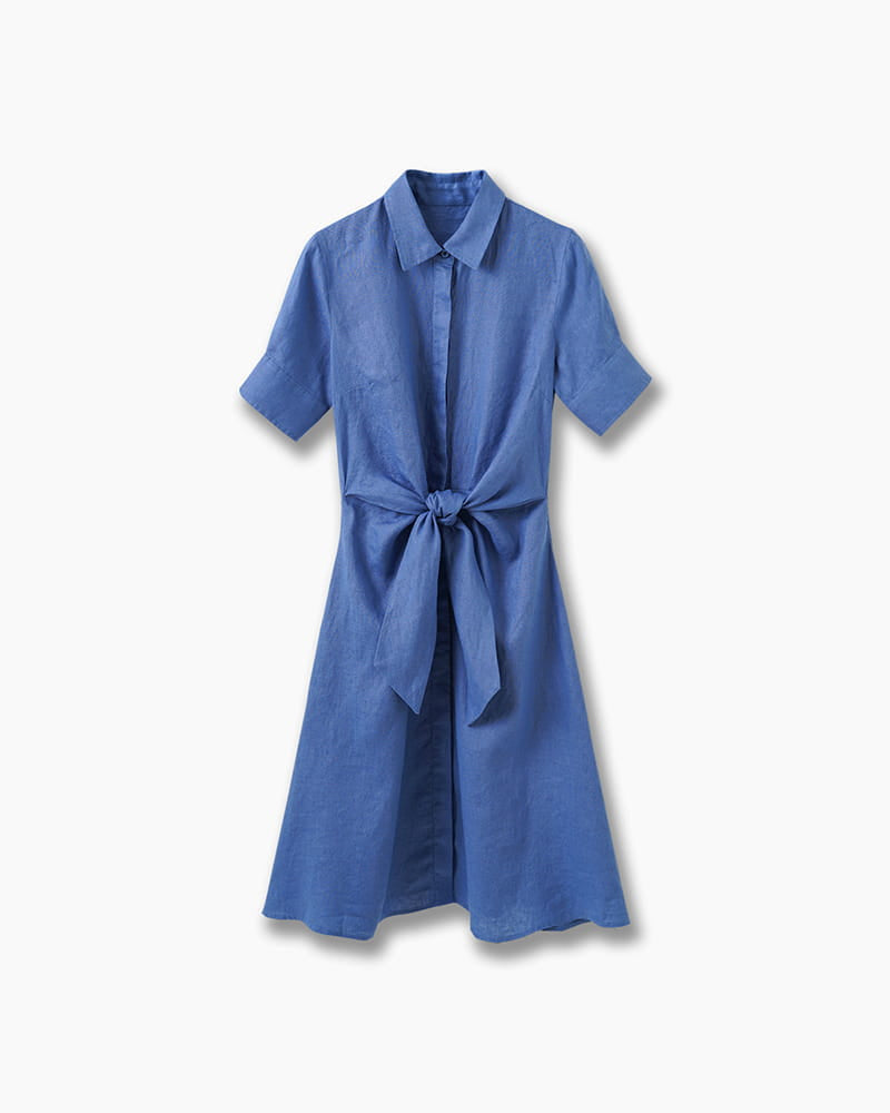 Summer-Office-Casual-Belted-Shirt-Dress-11