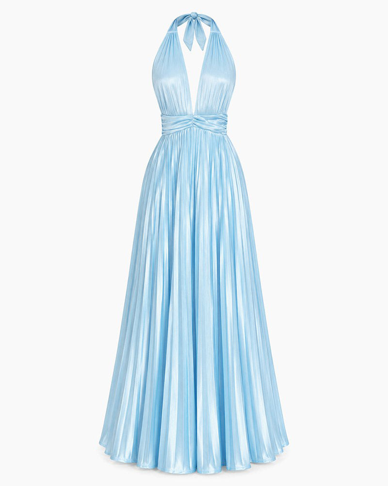 Glamorous-Party-Halter-Pleated-Maxi-Gown-Dress-6