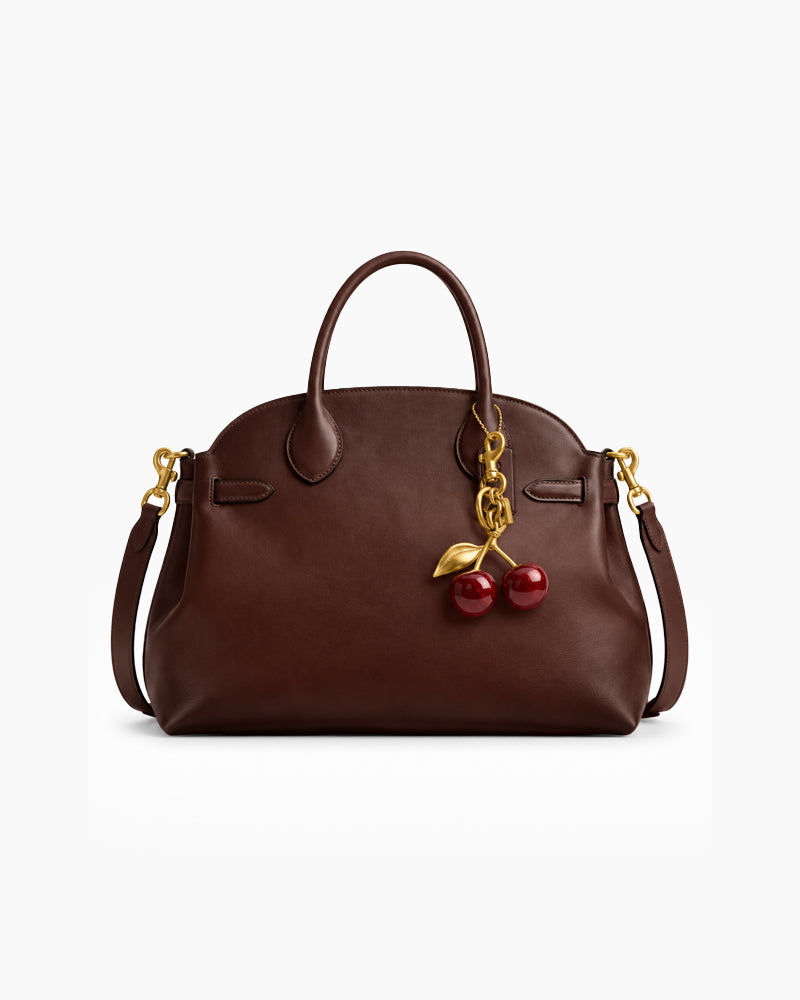 Everyday-Domed-Leather-Satchel-With-Cherry-Charm-2