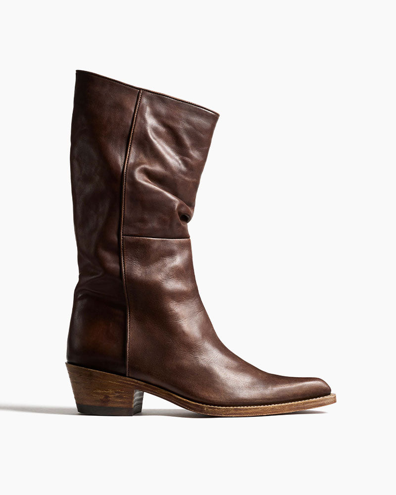 City-Stroll-Black-Square-Toe-Block-Heel-Boots-2
