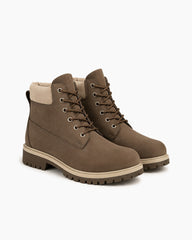 Men's Rugged Waterproof Leather Outdoor Boots