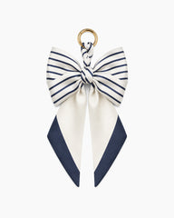 Elegant Printed Scarf Bow Bag Charm Keychain