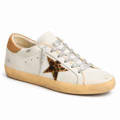 (Clean Up - US 6) Women's Ivory Star Sneakers