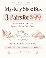 Women’s Mystery Shoe Box – 3 Pairs for $99 | Summer, Spring/Fall & Winter Styles