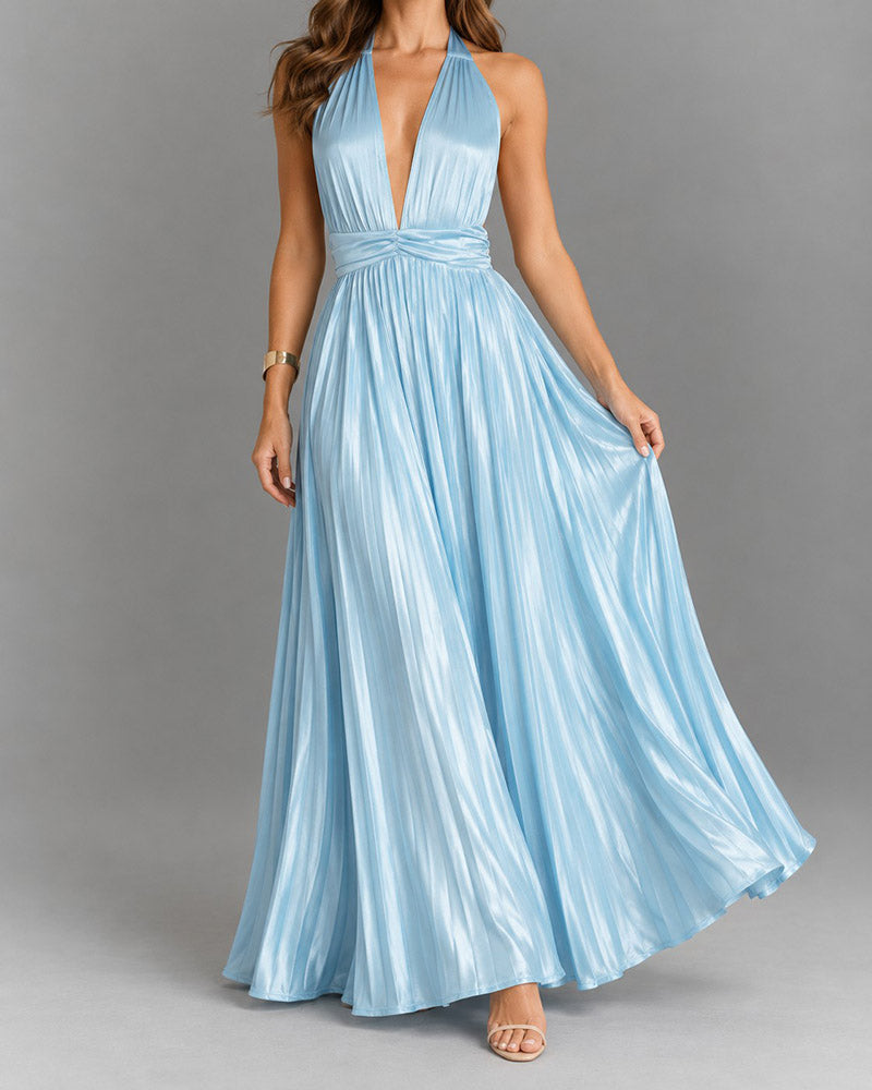 Glamorous-Party-Halter-Pleated-Maxi-Gown-Dress-5