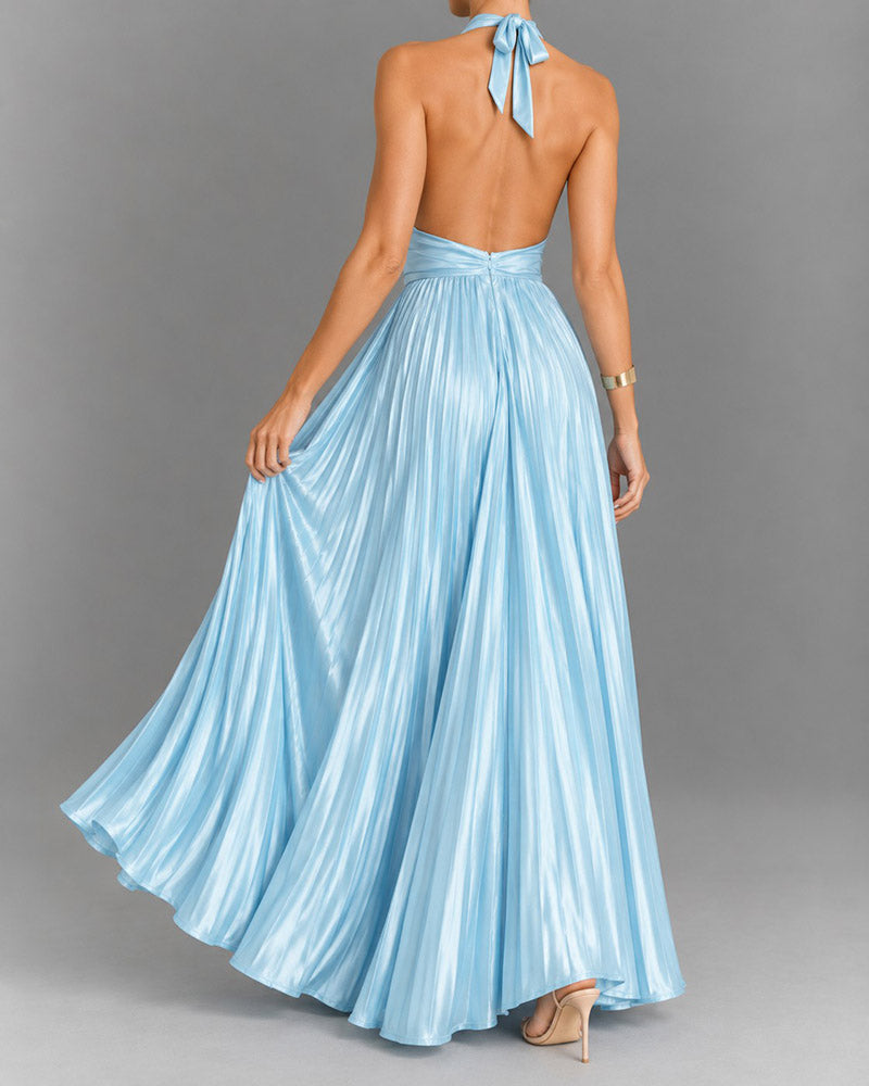 Glamorous-Party-Halter-Pleated-Maxi-Gown-Dress-7