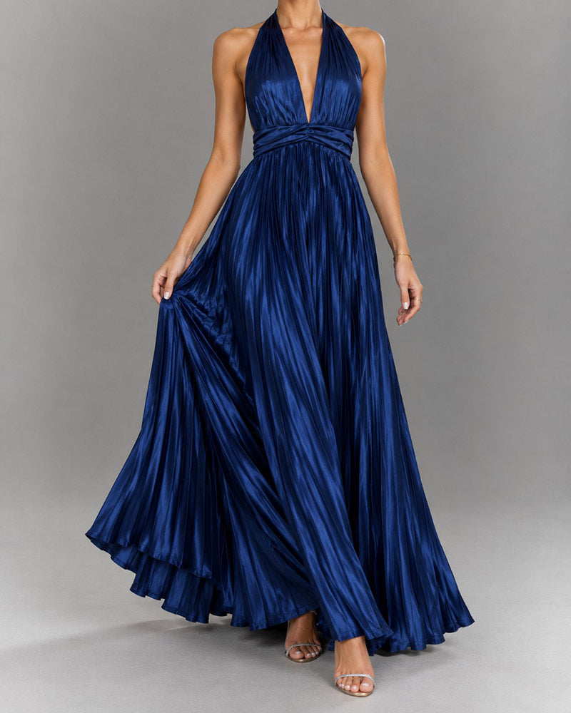 Glamorous-Party-Halter-Pleated-Maxi-Gown-Dress-16
